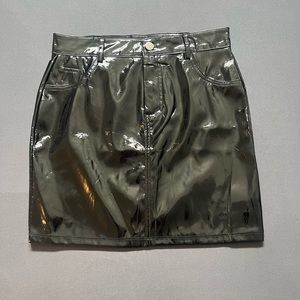 NWOT Fashion Nova Vinyl Mini Skirt